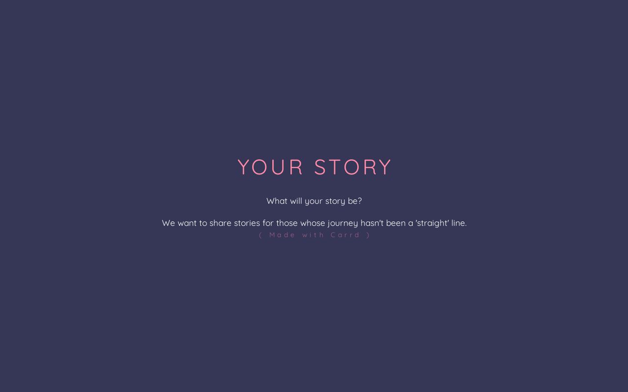Carrd profile picture for @yourstory